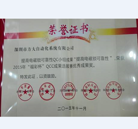 �Զ�����˾�ٻ�������2015�ꡮ���ʱ���QCCЧ��ѡ�������콱��